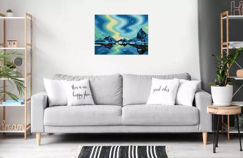 CreArt, Painting by Numbers Canvas -Northern Lights