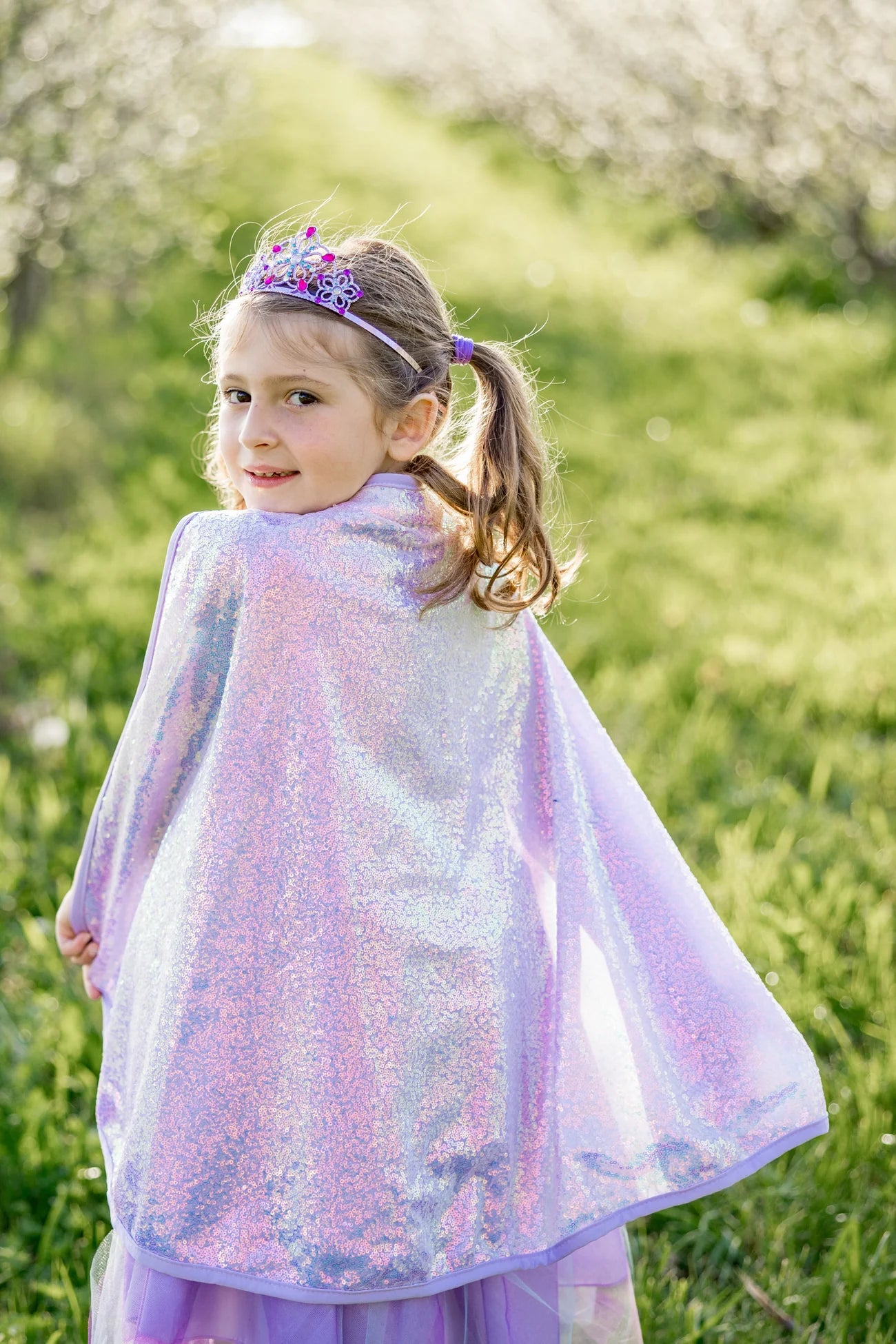 Sequins Cape, Lilac, Size 7-8