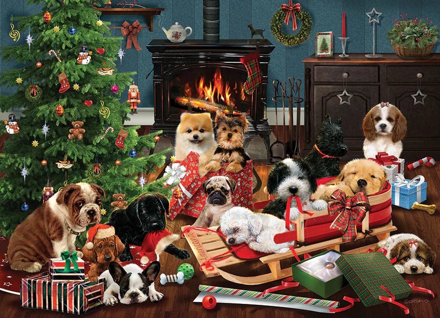 Christmas Puppies - 1000 Piece