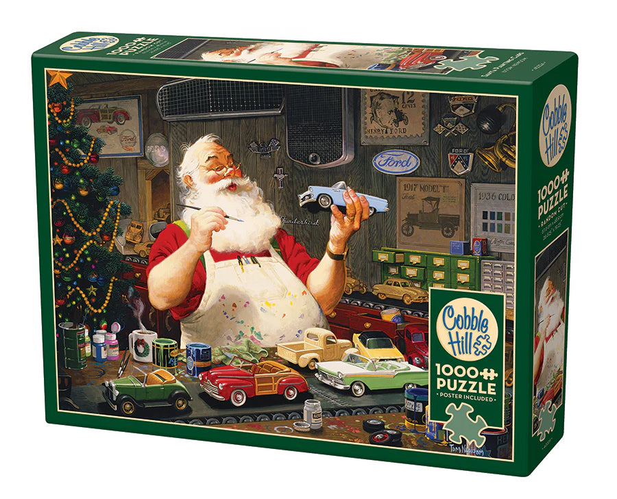 Santa Painting Cars - 1000 Piece