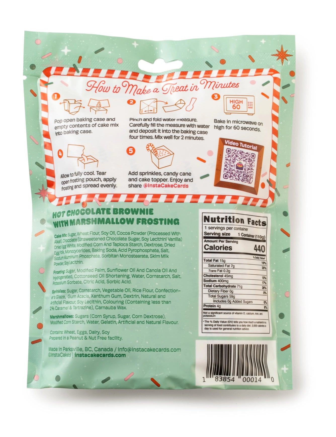 InstaCake Hot Chocolate Brownie with Marshmallow Frosting