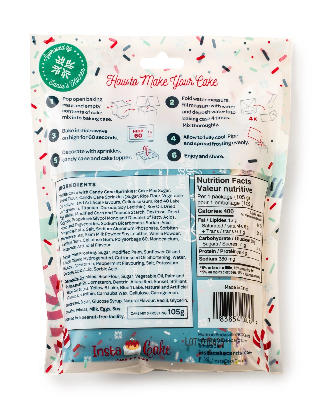 InstaCake Candy Cane Cake Kit