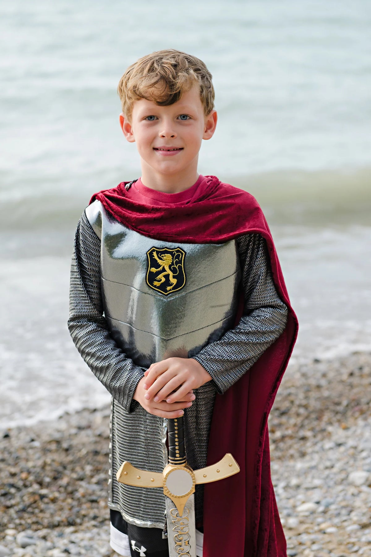 Silver Knight Tunic with Cape, Size 5-6