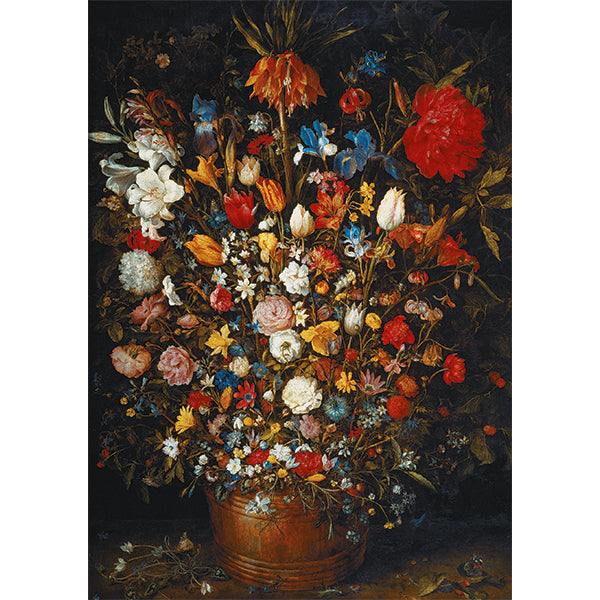 Flowers in a Wooden Vessel - 1000 piece