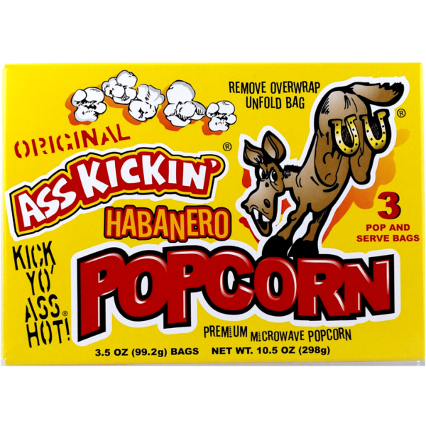 Ass Kickin’ Microwave Popcorn Habanero Three Pack