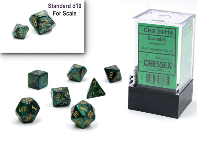 Scarab: Mini 7Pc Jade / Gold