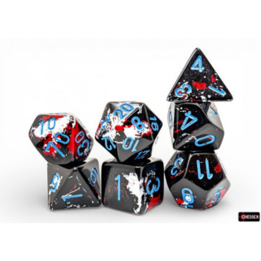 Dice: 7pc: Brush Dice: Polyhedral: Dark Side
