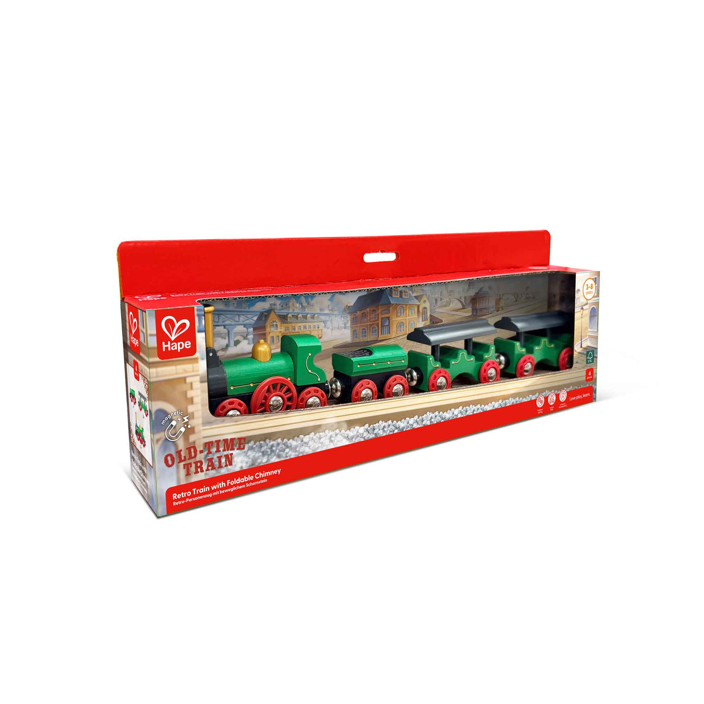 Retro Train with Foldable Chimney