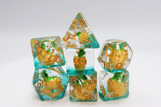 Green Dragon Hatchling RPG Dice Set