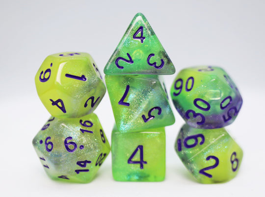 Luminescent Jellyfish RPG Dice Set