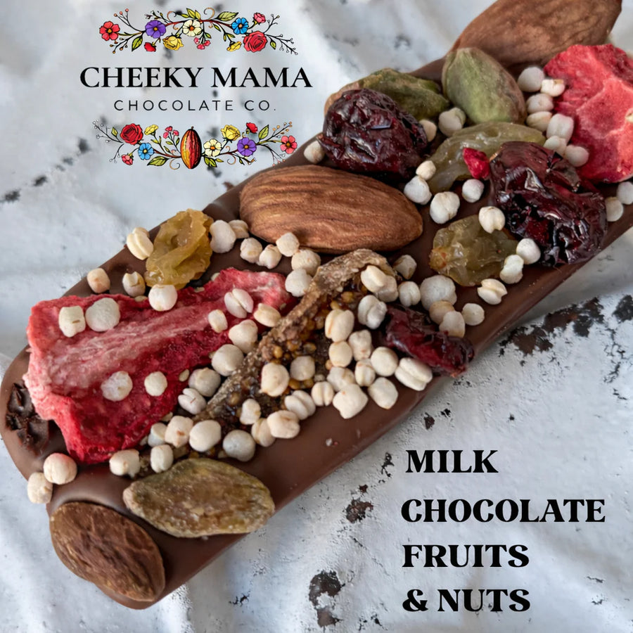 Artisanal Chocolate Bark:  Fruit & Nut - 55 gram bar