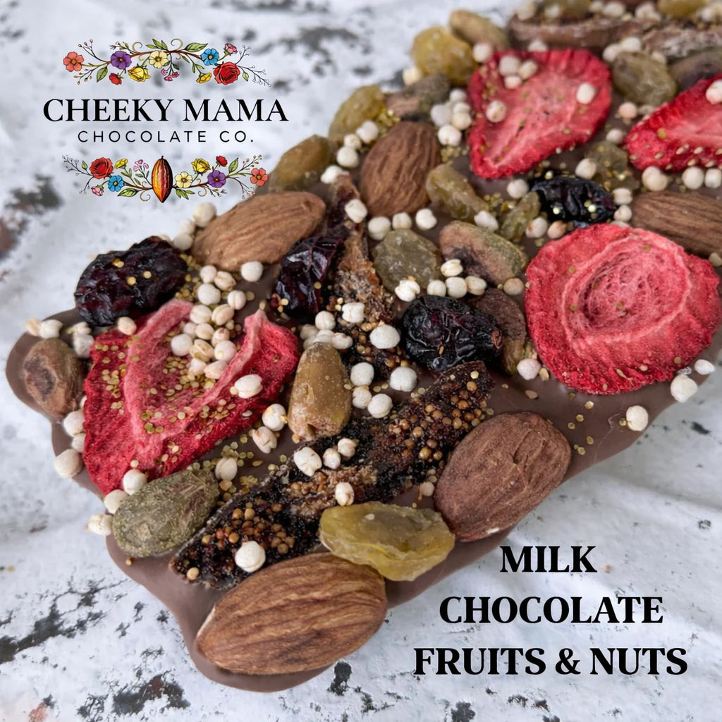 Artisanal Chocolate Bark:  Fruit & Nut - 120 gram bar large