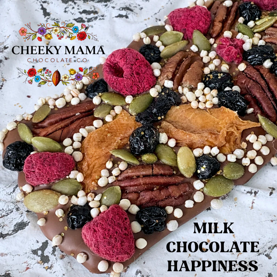 Artisanal Chocolate Bark: Happiness - 120 gram bar large