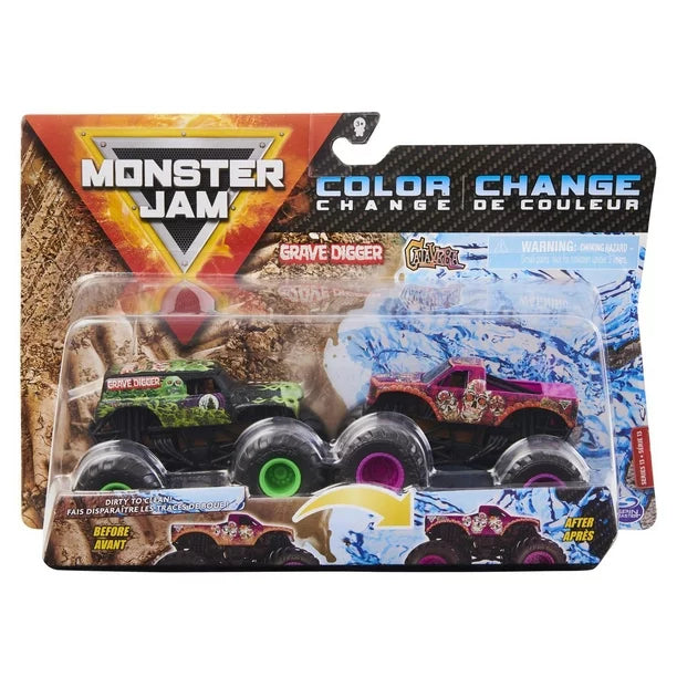 MONSTER JAM  2 pk Grave Digger vs. Calavera (Colour Change)