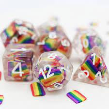 Rainbow Flag RPG Dice Set