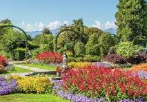 Beautiful Gardens - Park of Villa  Pallavicinio Italy 1000pc