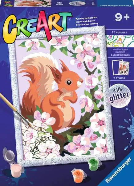 CreArt Spring Squirrel (Glitter) 7x10