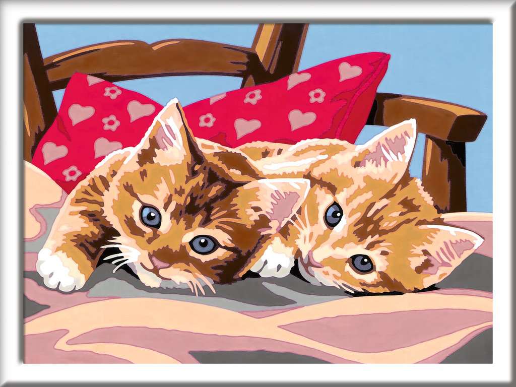 CreArt Two Cuddly Cats 7x10
