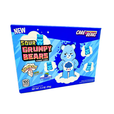 Warheads Sour Grumpy Bears Gummy Candy - Blue Raspberry