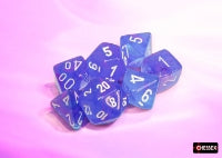 Nebula Polyhedral Aura/White 7pc Die Set