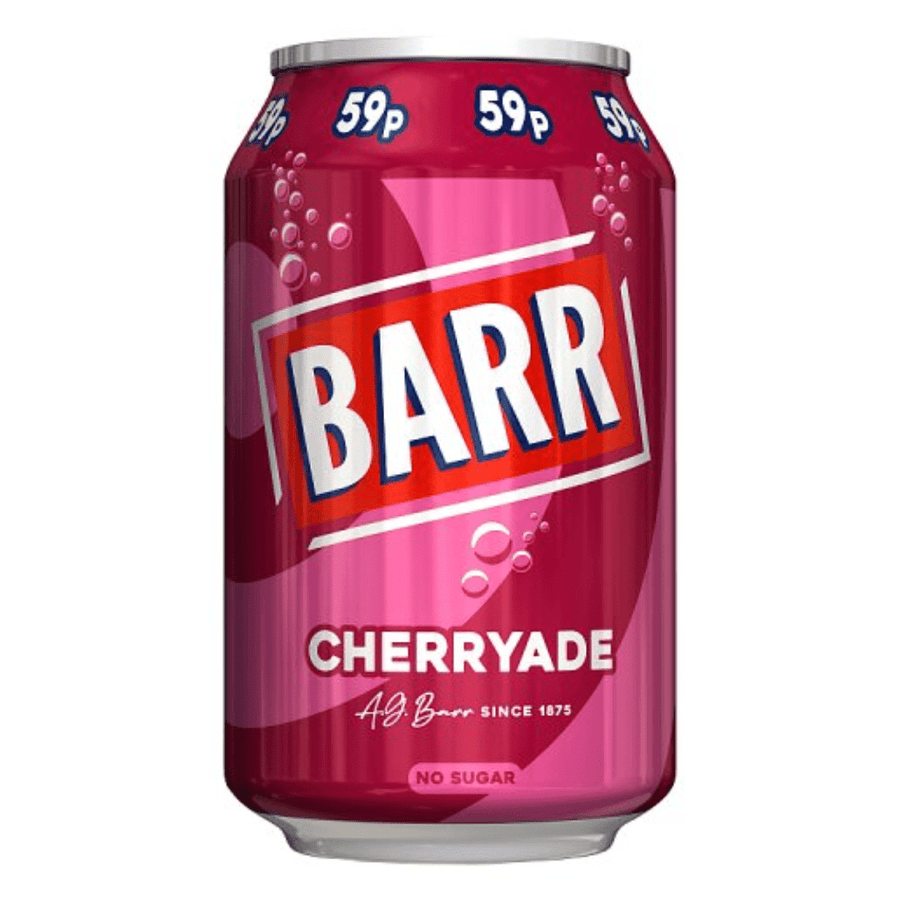 Barr Cherryade Soda Price Marked British 330mL