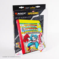 MTG: Marvel Super Heroes Captain America / Black Panther 18 Pocket Zip-UP Portfolio