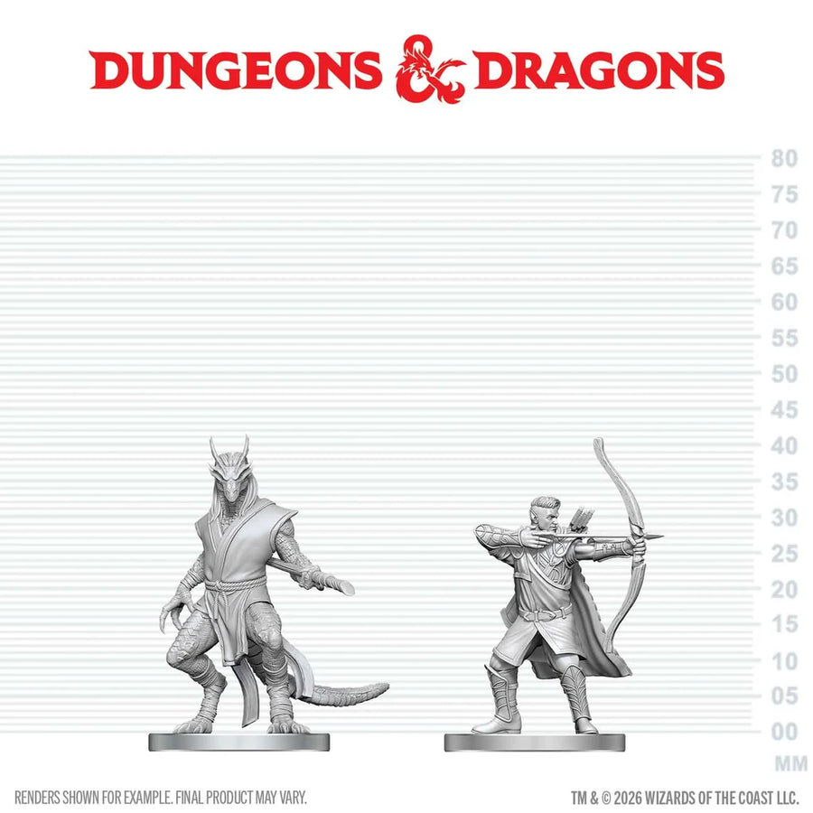 D&D NOLZUR'S MARVELOUS MINIATURES: ELF RANGER & DRAGONBORN MONK