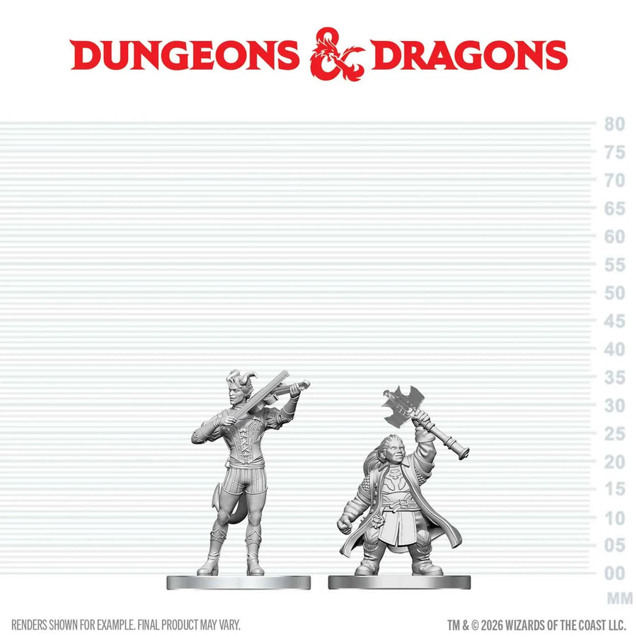 D&D NOLZUR'S MARVELOUS MINIATURES: TIEFLING BARD & DWARF CLERIC