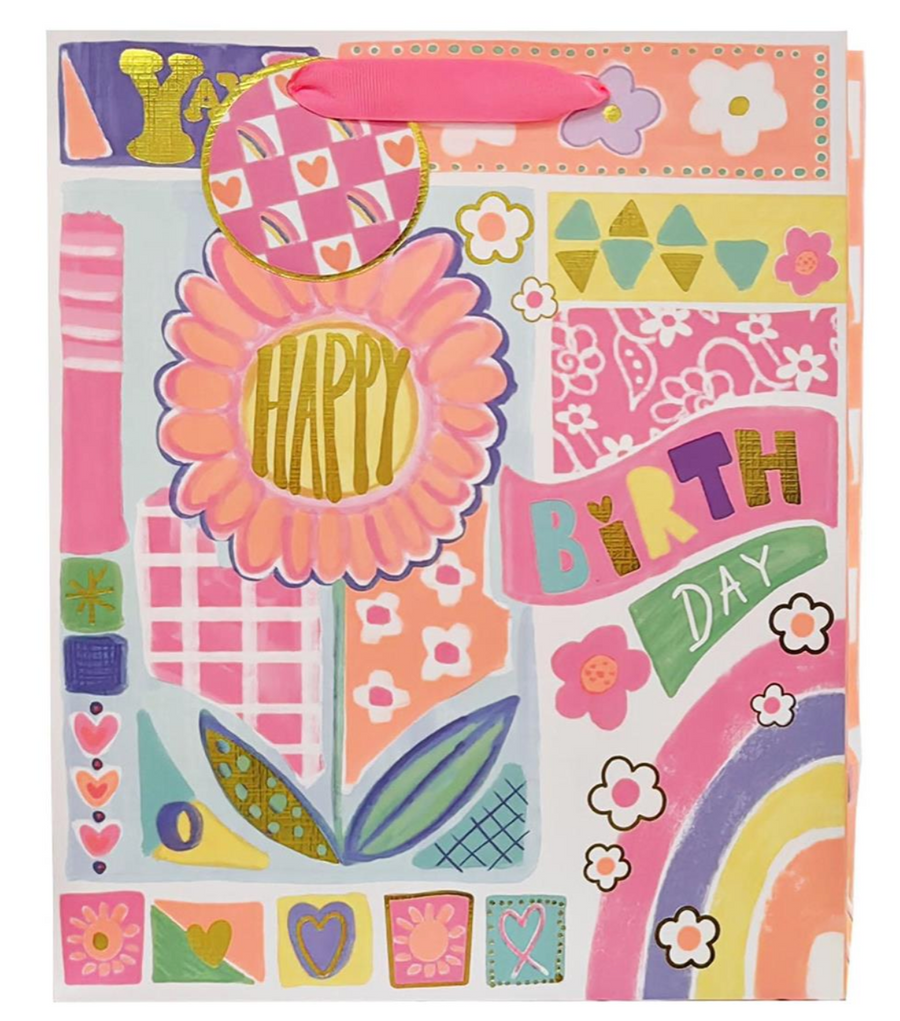 Gift Bag - Birthday Flower Lrg