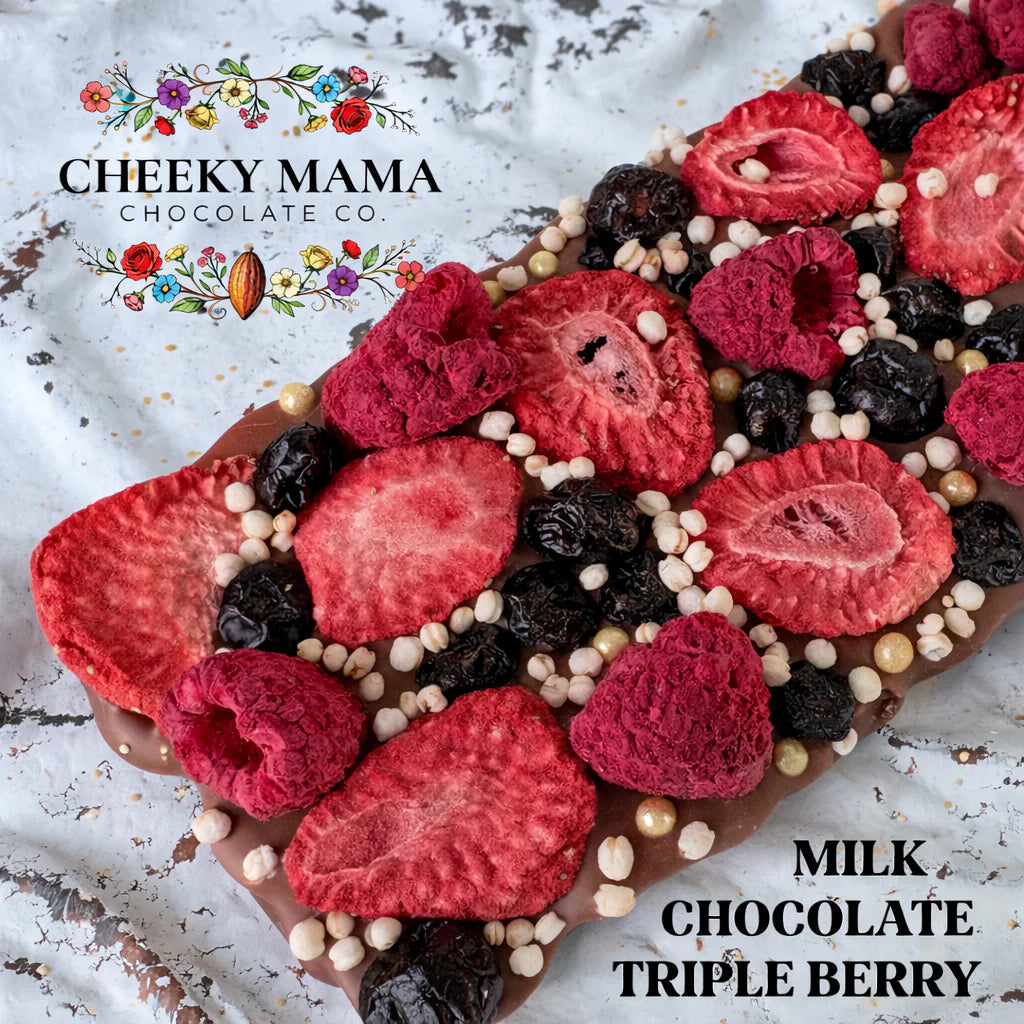 Artisanal Chocolate Bark:  Triple Berry - 120 gram bar Large