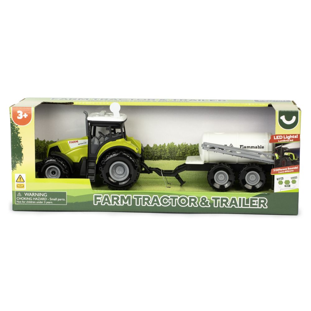 Friction Tractor & Trailer with Lights & Sound