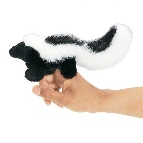 Mini Skunk Finger Puppet