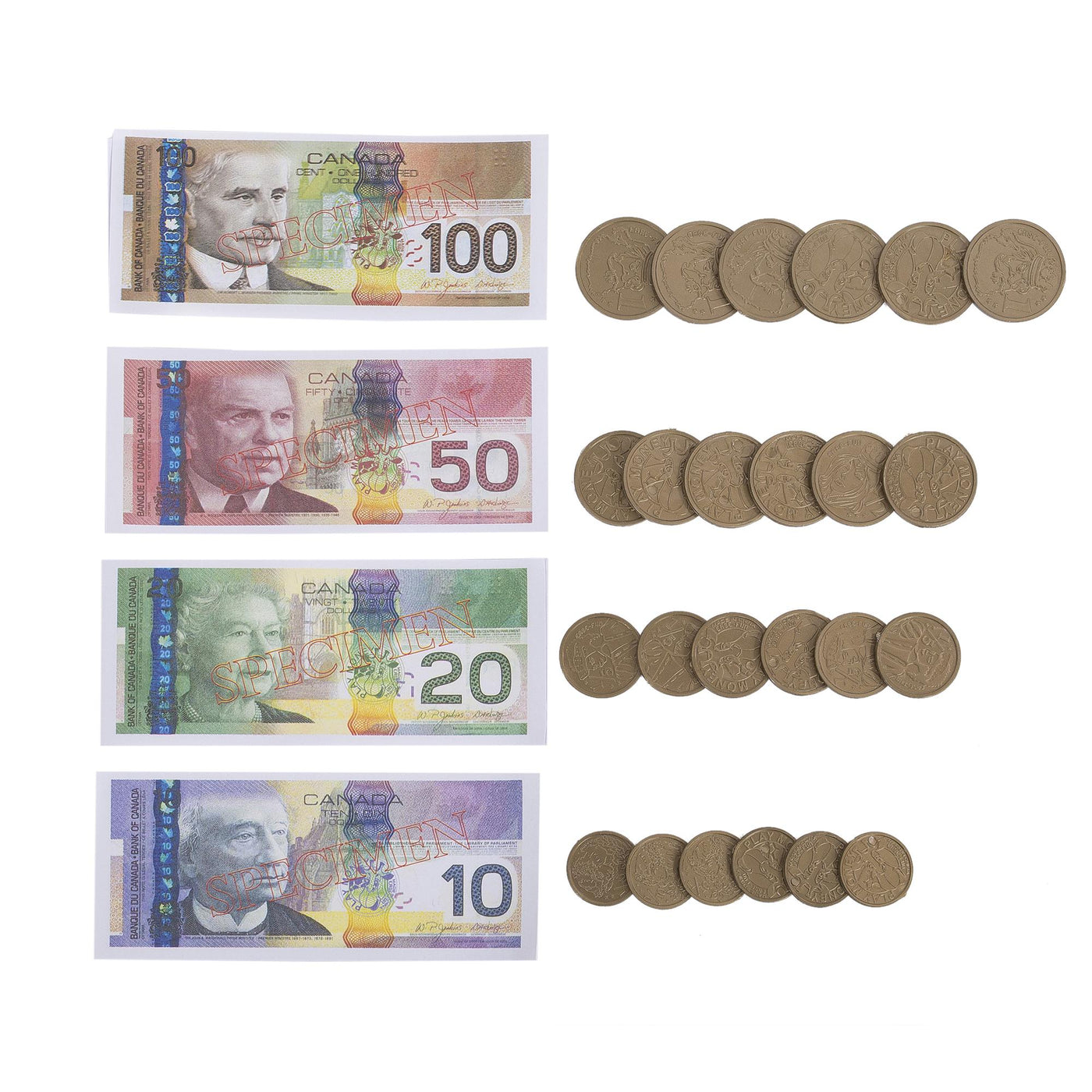 Canadian Play Money Set