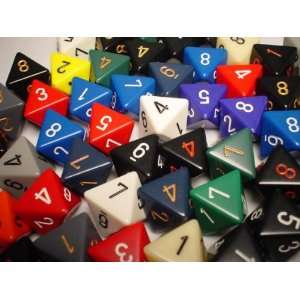 D8 Dice Assorted Opaque