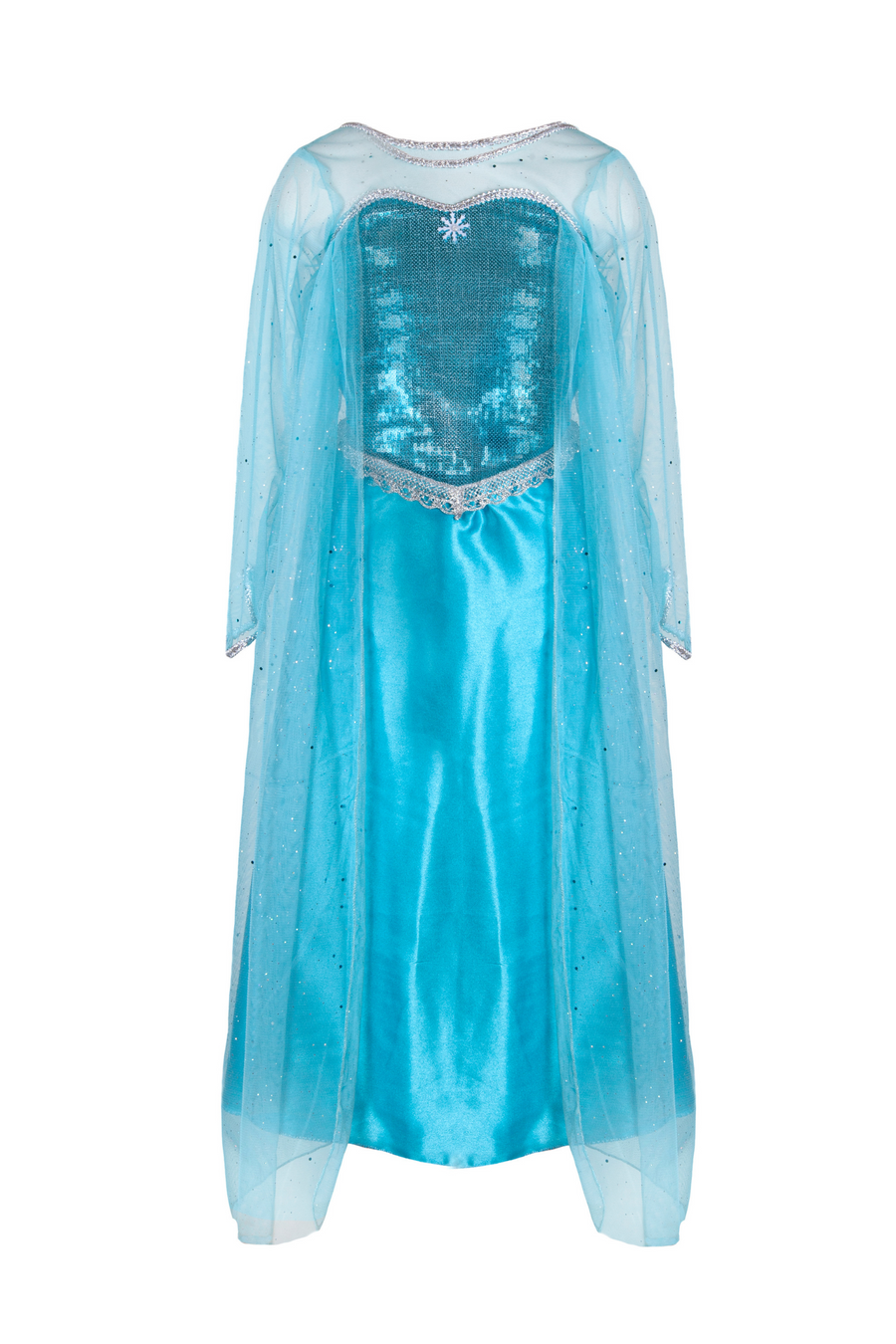 Ice Queen Dress with Cape (size 5-6)