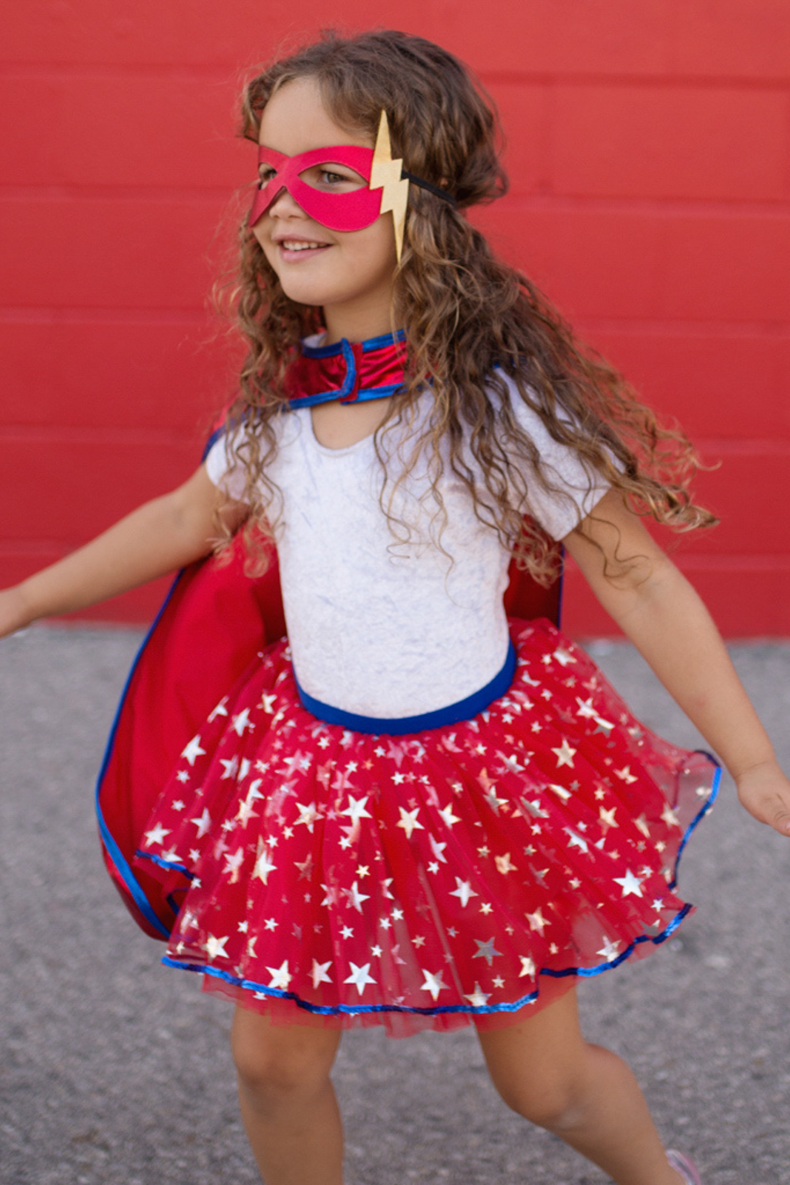 Superhero Tutu Cape and Mask Set (size 4-6)