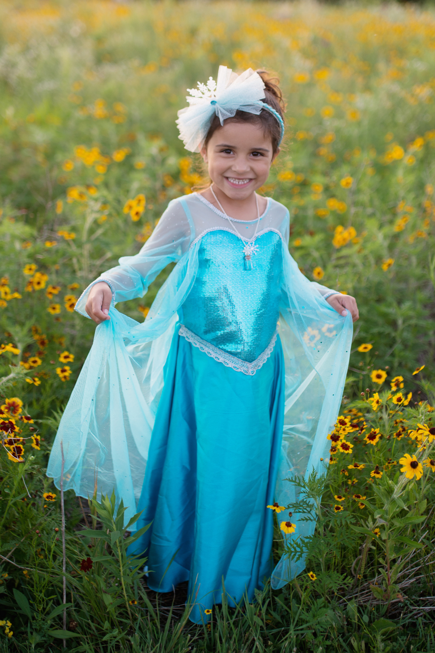 Ice Queen Dress with Cape (size 5-6)