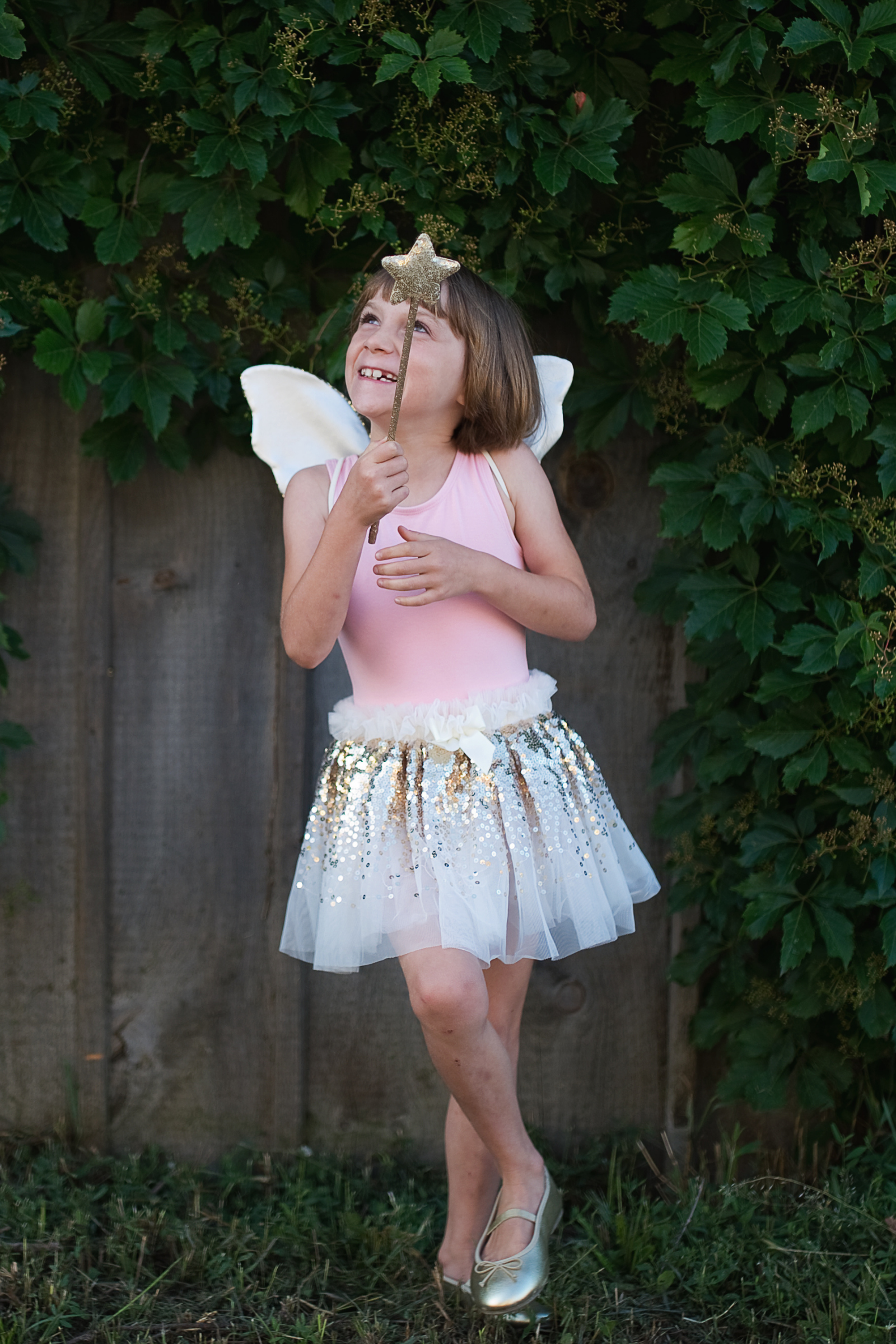 Gracious Gold Sequins Skirt, Wings and Wand