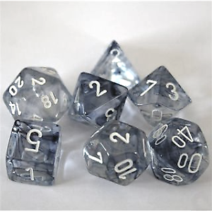 Nebula  black/white 7pc Dice Set