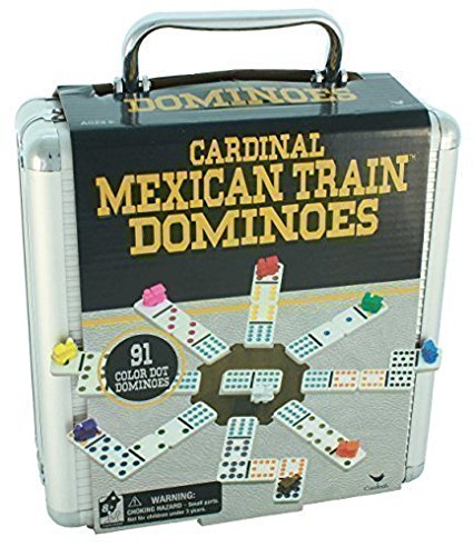 Mexican Train Dominos in Aluminum Carry Case