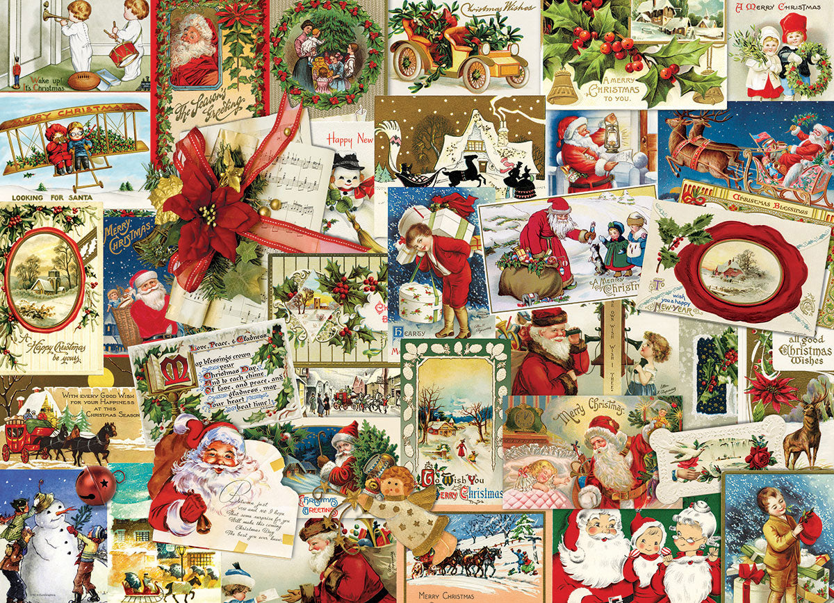 Vintage Christmas Cards - 1000pc
