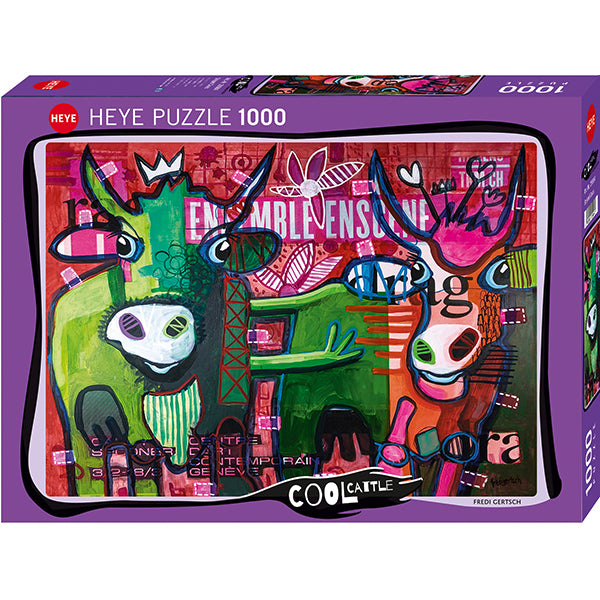 1000pc Striped Cows