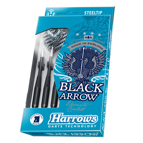 Harrows Darts Brass Black Arrow Ringed 22 G