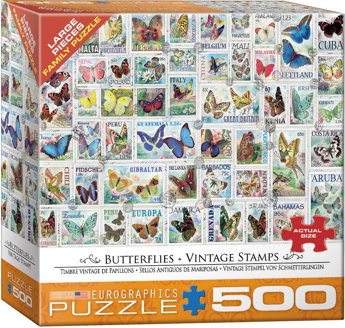Butterflies Vintage Stamps - 500pc Large