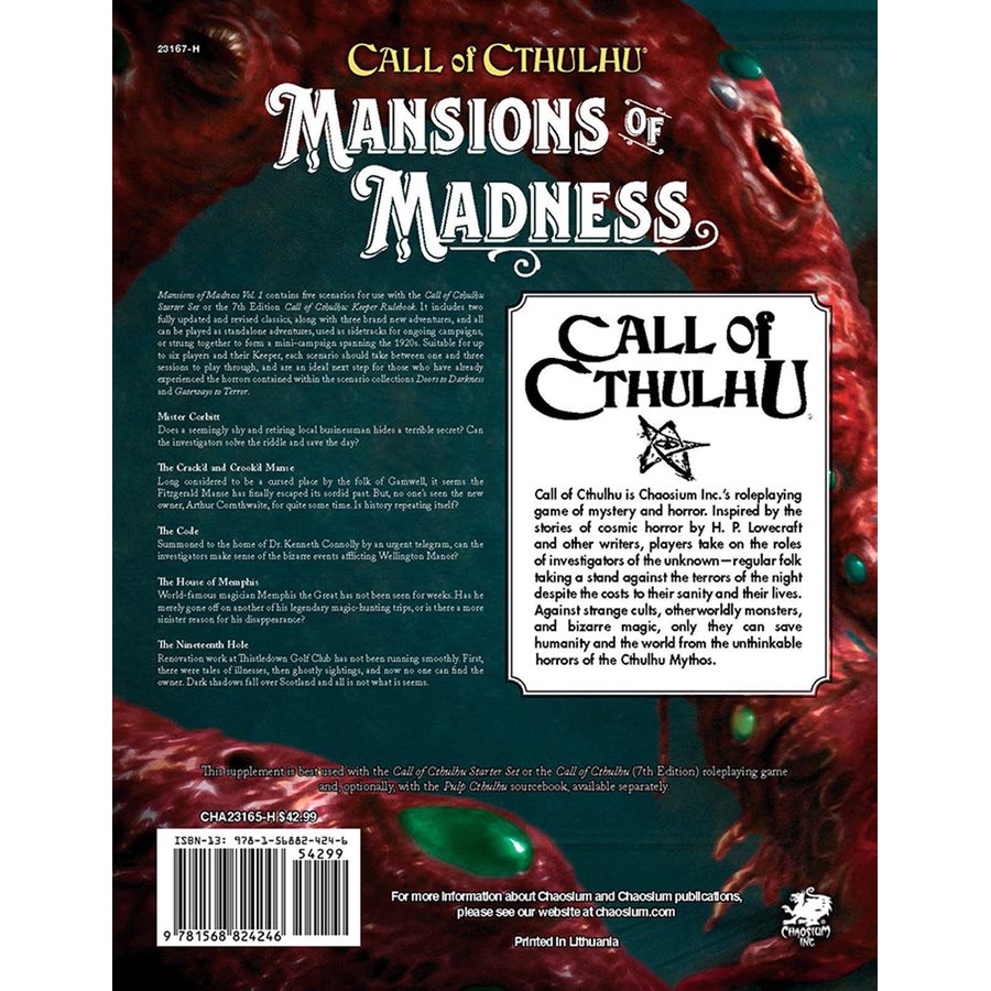 Call of Cthulhu: Mansions of Madness Vol.I Behind Closed Doors