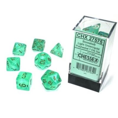 Borealis: 7Pc Light Green / Gold Luminary