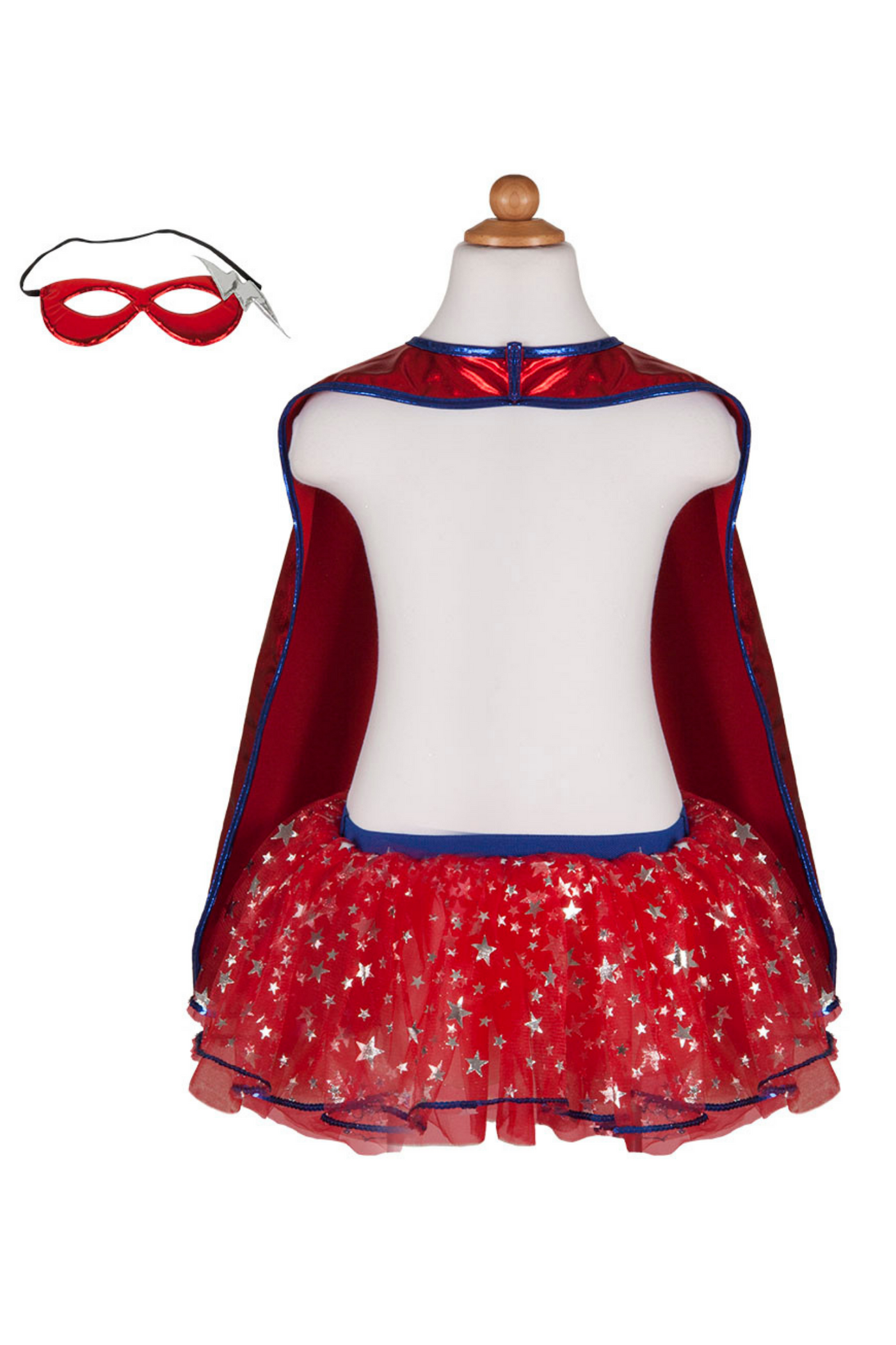 Superhero Tutu Cape and Mask Set (size 4-6)