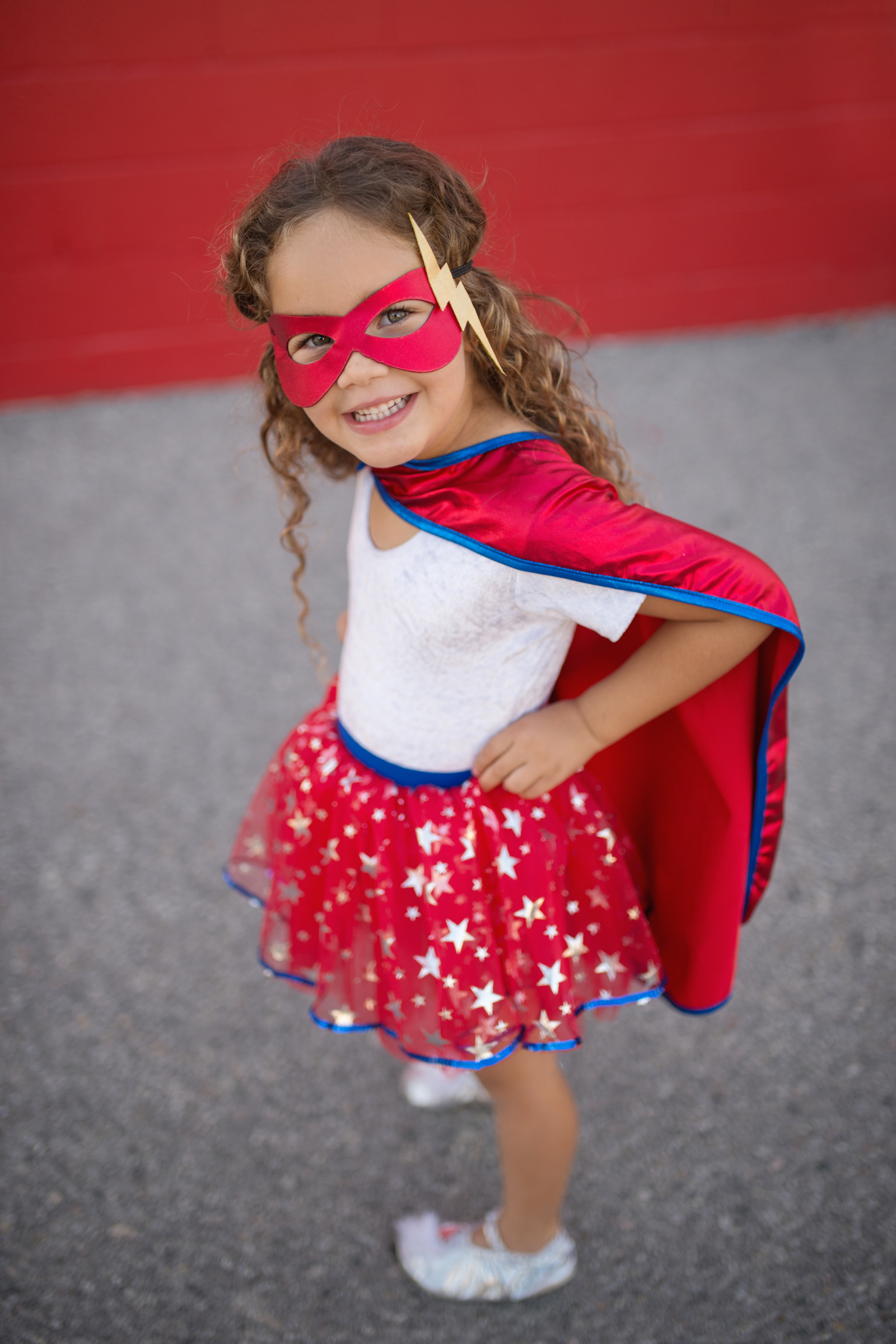 Superhero Tutu Cape and Mask Set (size 4-6)