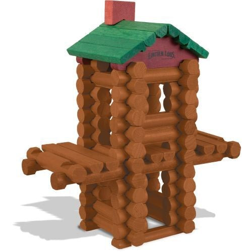 Lincoln Logs 117 pieces Tin