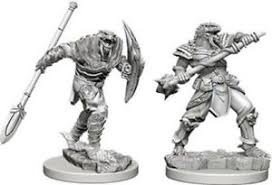 D&D Miniatures Dragonborn Fighter With Spear